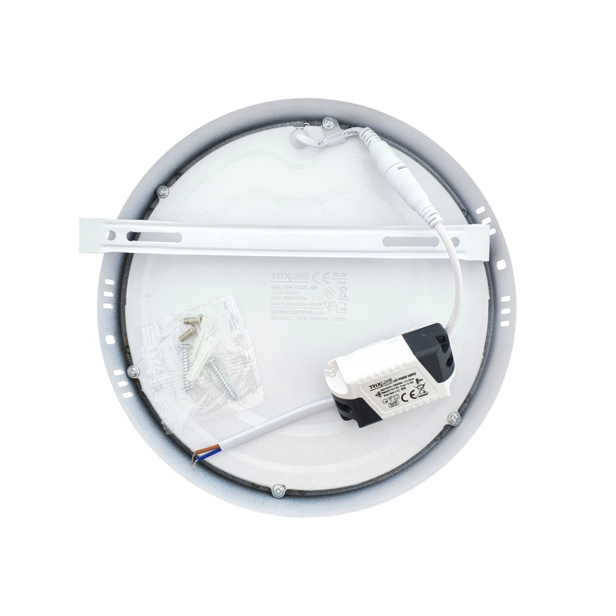 LED taklampa LED/18W/230V 4200K diameter 21 cm vit