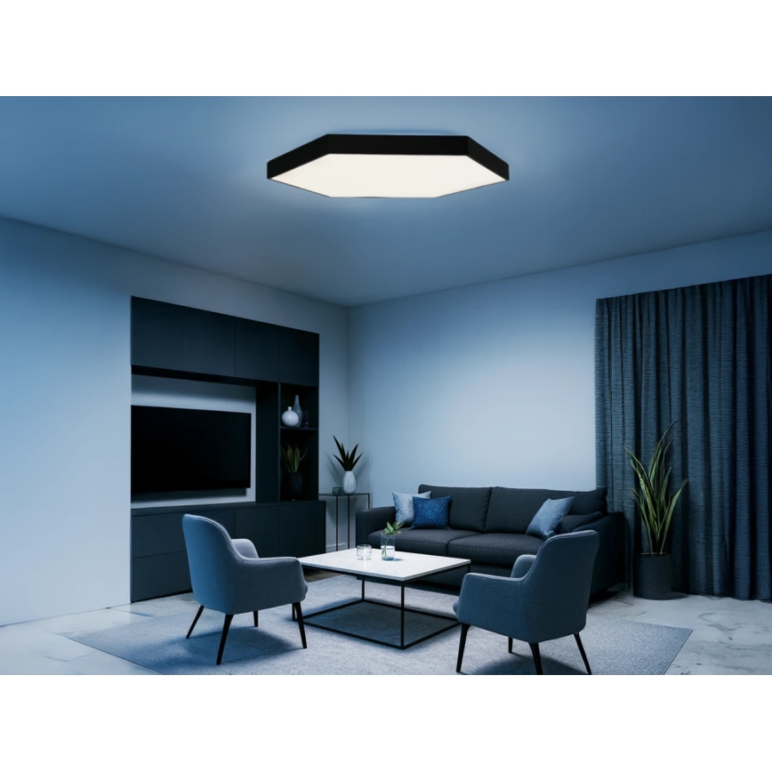 LED taklampa LED/240W/230V 3000/4000/6500K Ø 120 cm svart