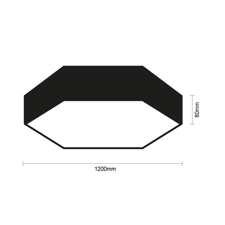 LED taklampa LED/240W/230V 3000/4000/6500K Ø 120 cm svart