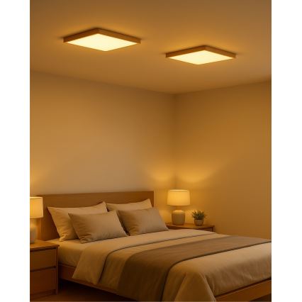 LED taklampa LED/24W/230V 3000/4000/6500K 30x30 cm beige