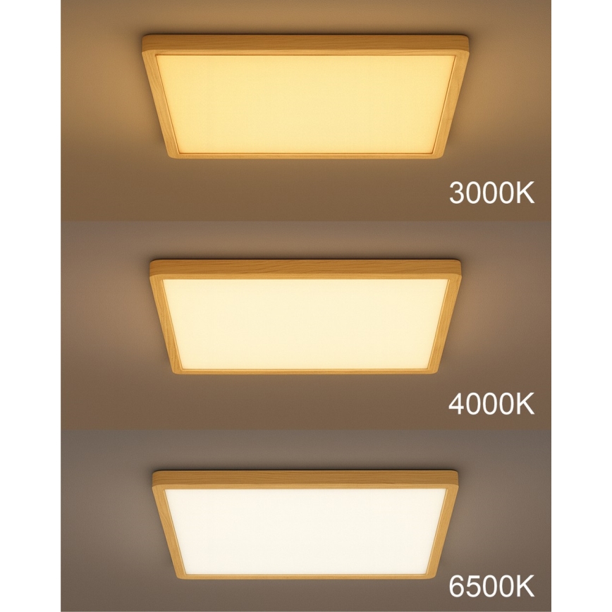 LED taklampa LED/24W/230V 3000/4000/6500K 30x30 cm beige