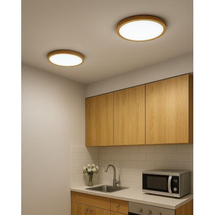 LED taklampa LED/24W/230V 3000/4000/6500K Ø 30 cm beige