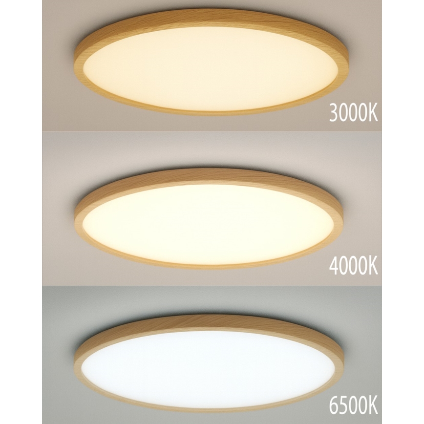 LED taklampa LED/24W/230V 3000/4000/6500K Ø 30 cm beige