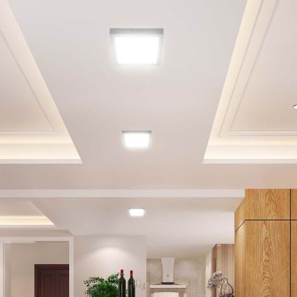 LED taklampa LED/24W/230V 3000K 28,7x28,7 cm vit