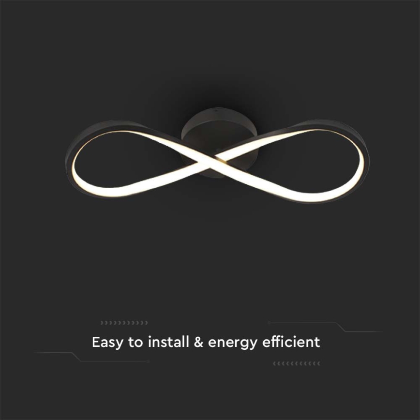 LED taklampa LED/24W/230V 3000K svart