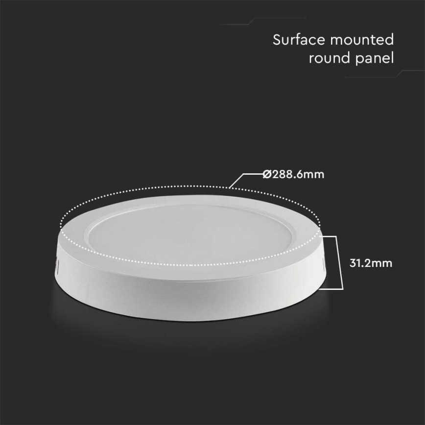 LED taklampa LED/24W/230V 6500K diameter 28,8 cm