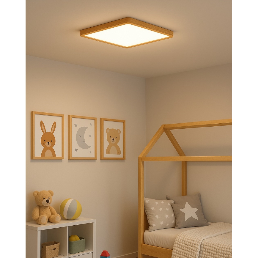 LED taklampa LED/32W/230V 3000/4000/6500K 40x40 cm beige
