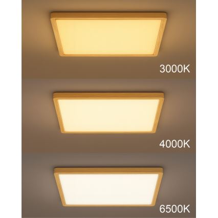 LED taklampa LED/32W/230V 3000/4000/6500K 40x40 cm beige