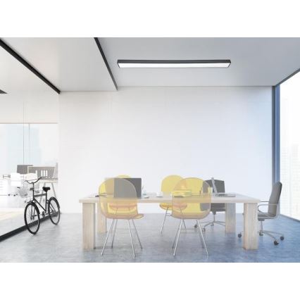 LED taklampa LED/32W/230V 4000K 120x7 cm svart