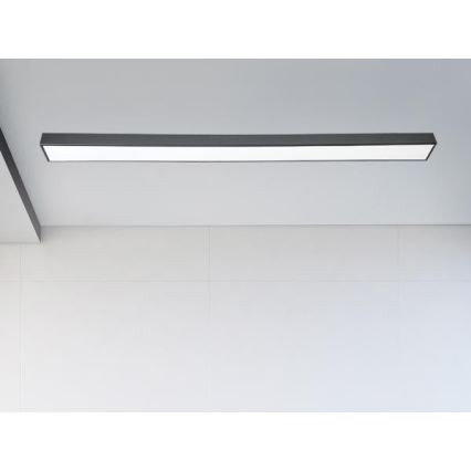 LED taklampa LED/32W/230V 4000K 120x7 cm svart