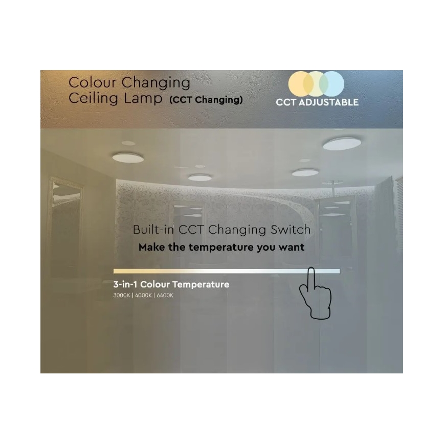 LED Taklampa LED/36W/230V d. 50 cm 3000/4000/6400K