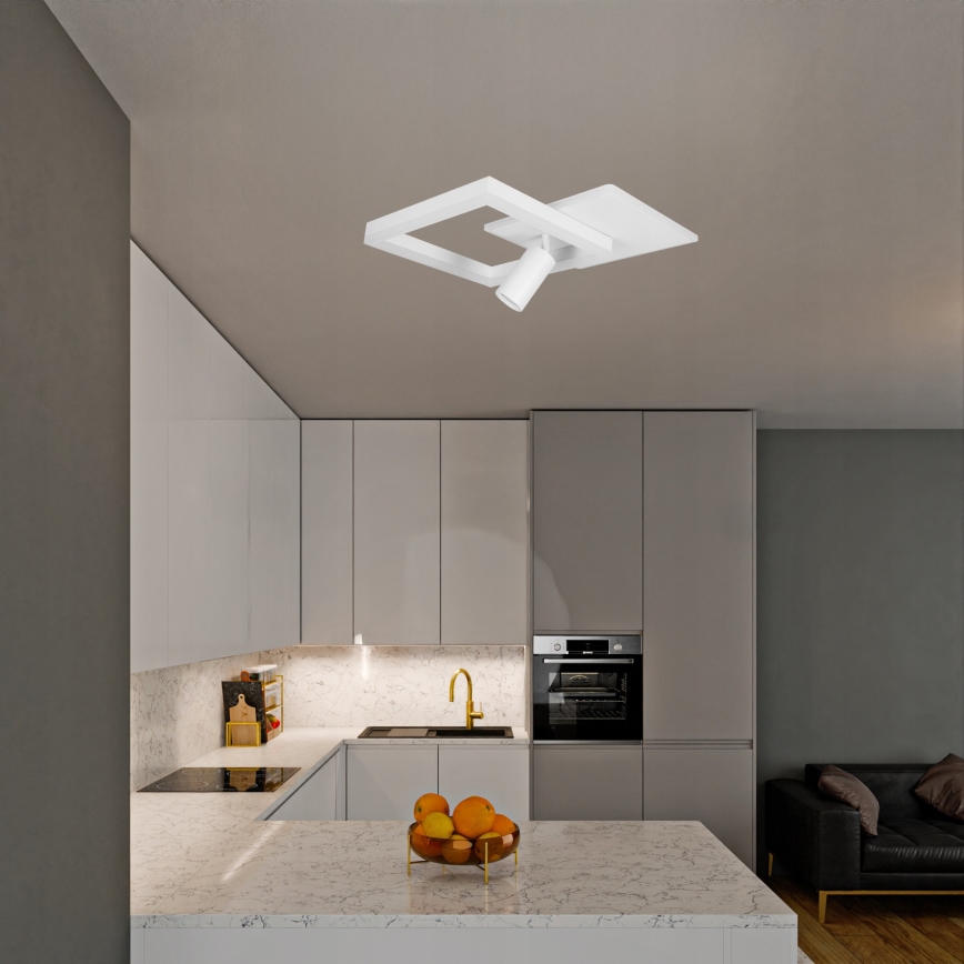 LED taklampa LED/38W/230V + 1xGU10/30W vit