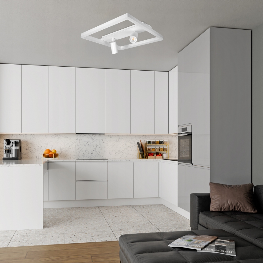 LED taklampa LED/38W/230V + 2xGU10/30W vit