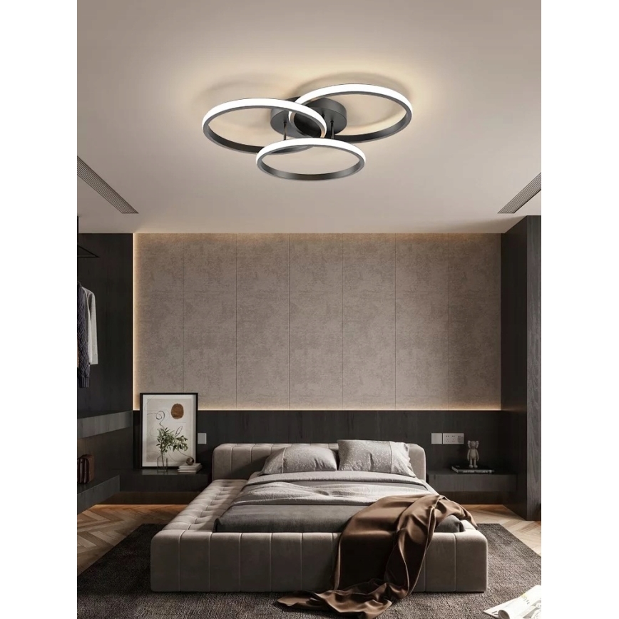 LED taklampa LED/38W/230V svart