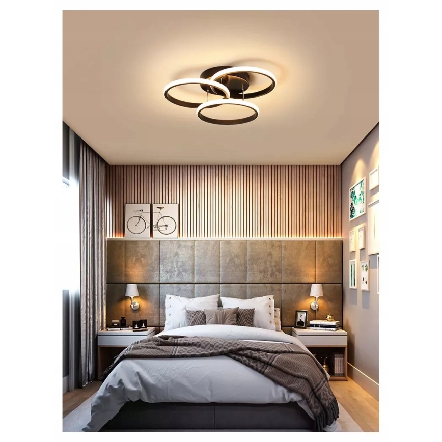 LED taklampa LED/38W/230V svart