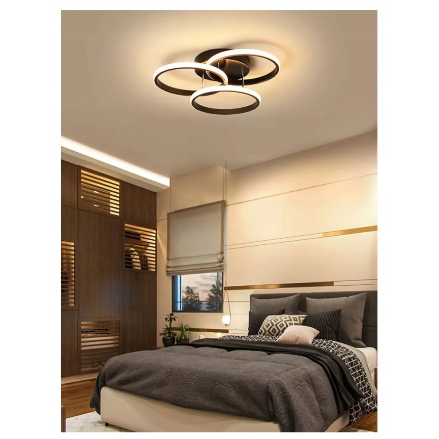 LED taklampa LED/38W/230V svart