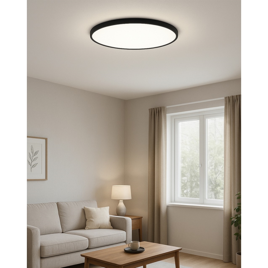 LED taklampa LED/40W/230V 3000/4000/6500K Ø 50 cm svart