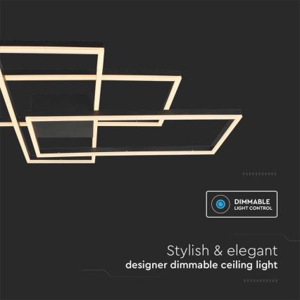 LED taklampa LED/47W/230V 3000K svart