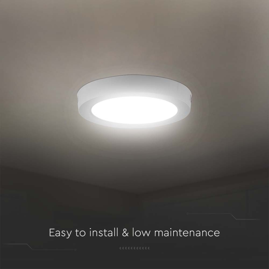 LED taklampa LED/6W/230V 4000K diameter 12 cm vit