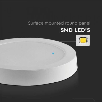 LED taklampa LED/6W/230V 6500K diameter 12 cm vit