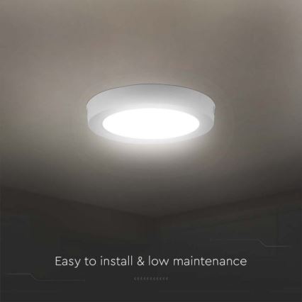 LED taklampa LED/6W/230V 6500K diameter 12 cm vit