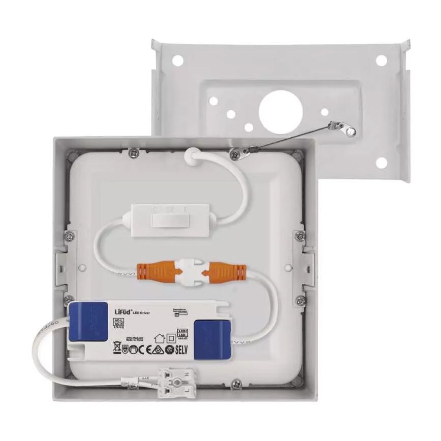 LED Taklampa NEXXO LED/7,6W/230V 3000/3500/4000K 12x12 cm vit