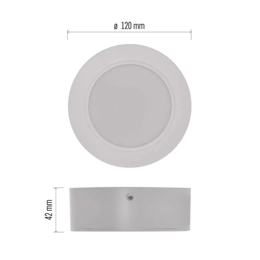 LED taklampa LED/9W/230V diameter 12 cm vit