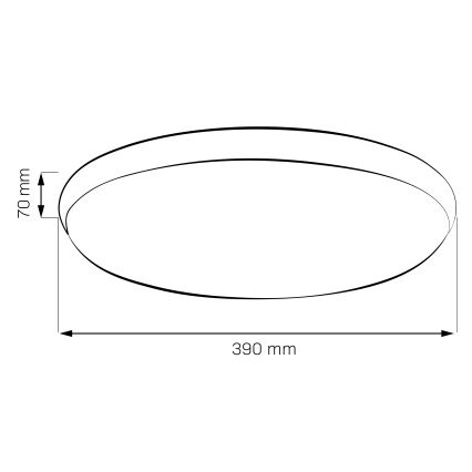 LED taklampa LIBRA LED/24W/230V 4000K Ø 39 cm svart