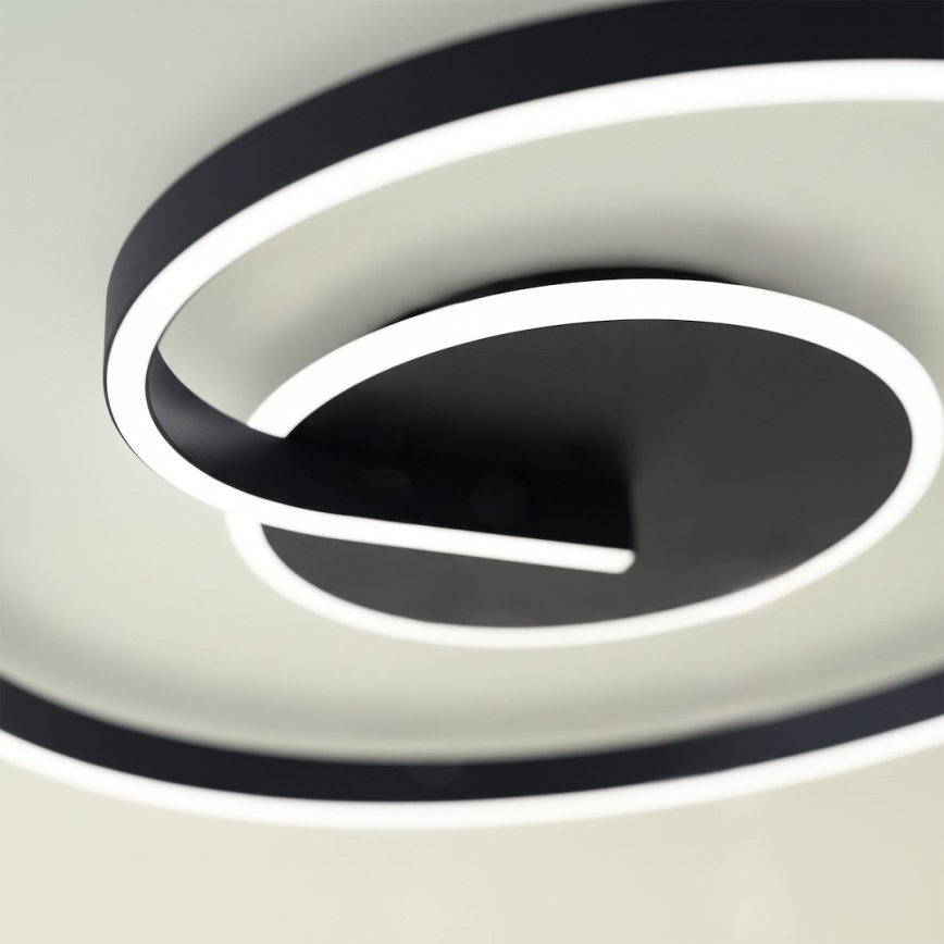 LED taklampa LORENZO LED/22W/230V Ø 50 cm svart
