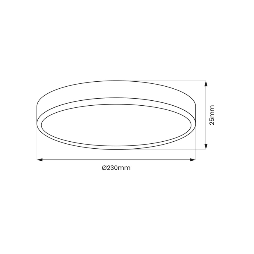 LED Taklampa MAQ LED/18W/230V 3000/4000/6500K IP40 svart
