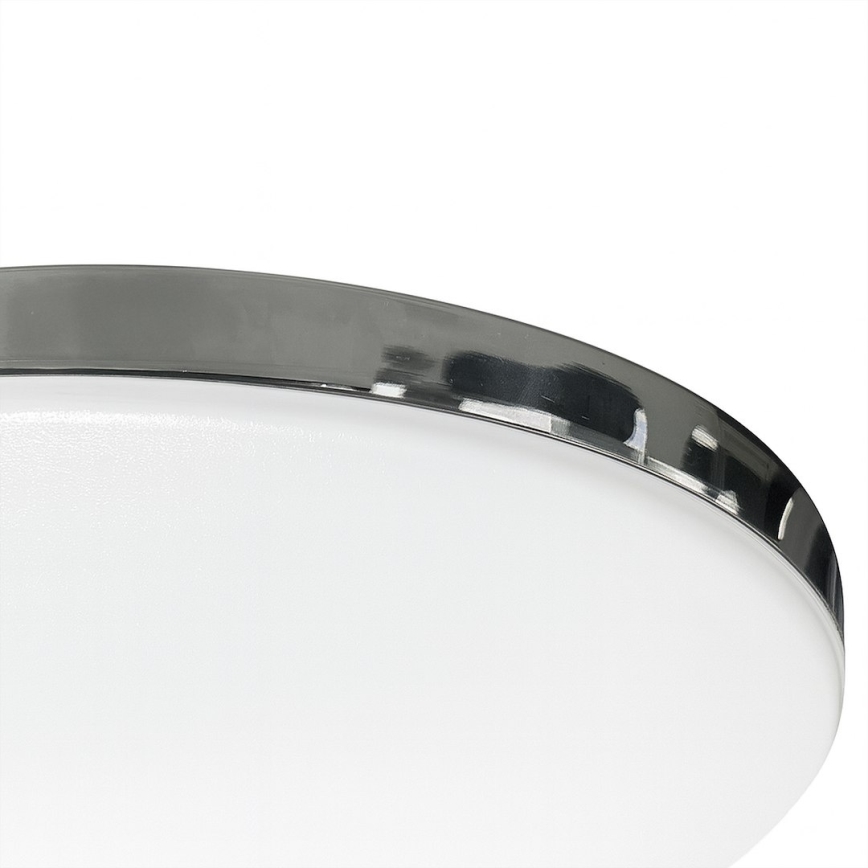 LED taklampa MAYA LED/10W/230V Ø 26 cm blank krom