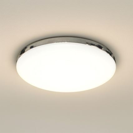 LED-taklampa MAYA LED/36W/230V Ø 50 cm polerad krom