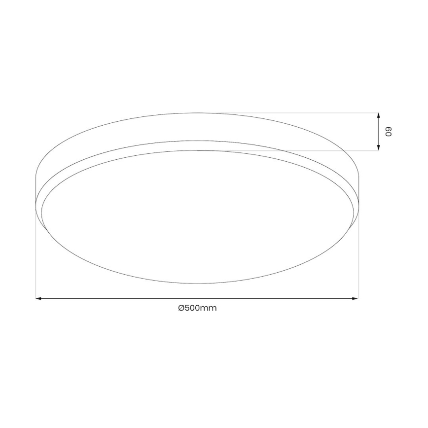 LED taklampa MAYA LED/36W/230V Ø 50 cm svart