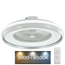 LED taklampa med en fläkt LED/32W/230V 3000/4000/6500K grå + fjärrkontroll
