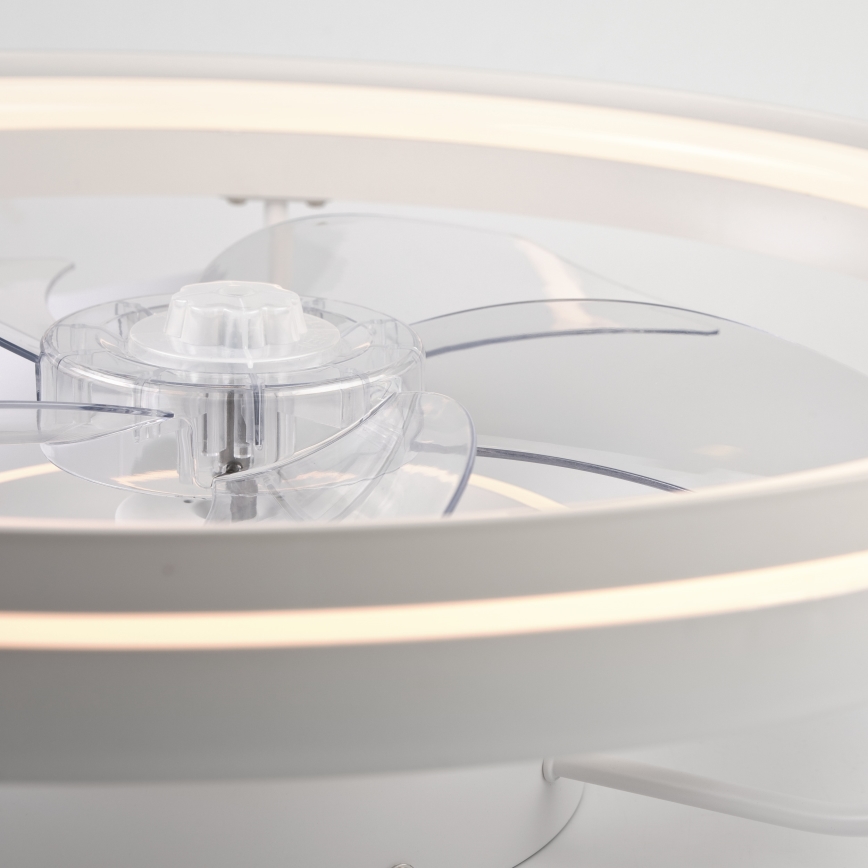 LED Dimbart taklampa med fläkt FARGO LED/37W/230V vit + fjärrkontroll