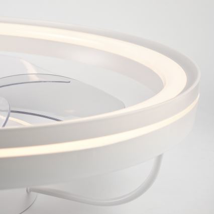 LED Dimbart taklampa med fläkt FARGO LED/37W/230V vit + fjärrkontroll