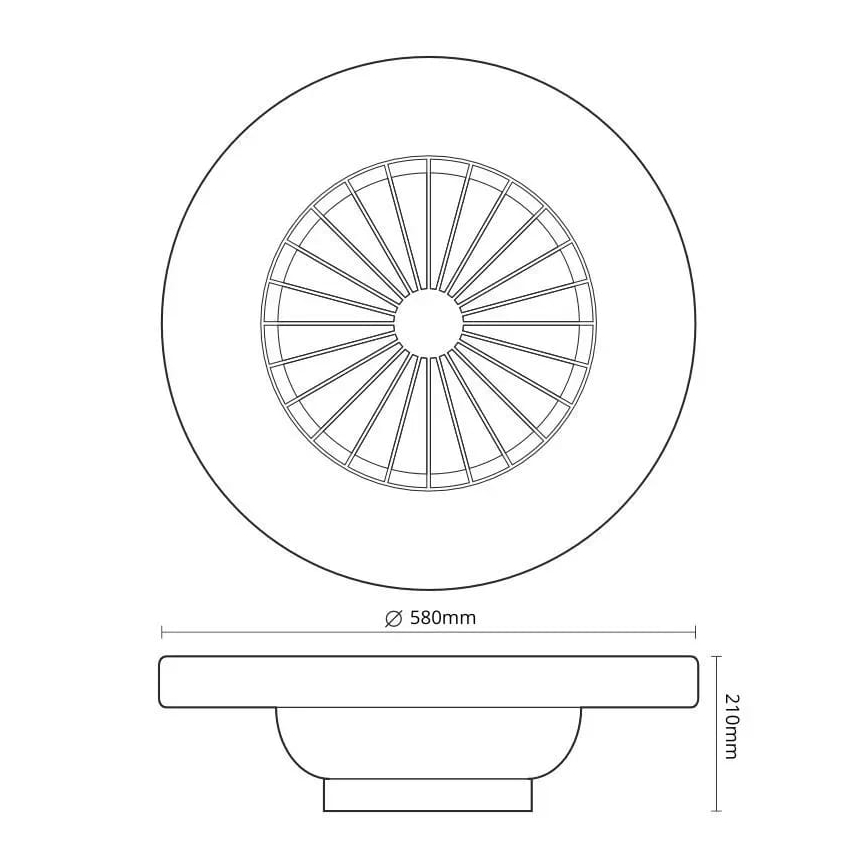 LED Dimbart taklamp med fläkt OPAL LED/72W/230V 3000-6500K + fjärrkontroll