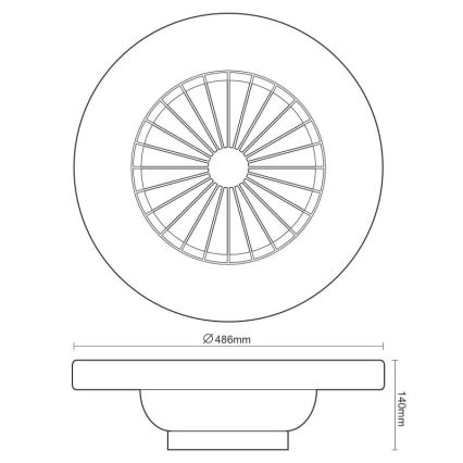 LED Dimbart taklamp med fläkt STAR LED/48W/230V 3000-6500K + fjärrkontroll