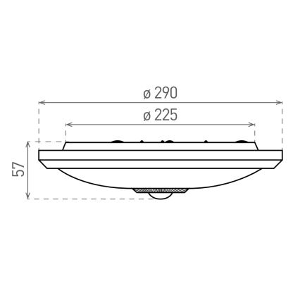 LED-taklampa med rörelse- och skymningssensor LED/16W/230V Ø 29 cm vit