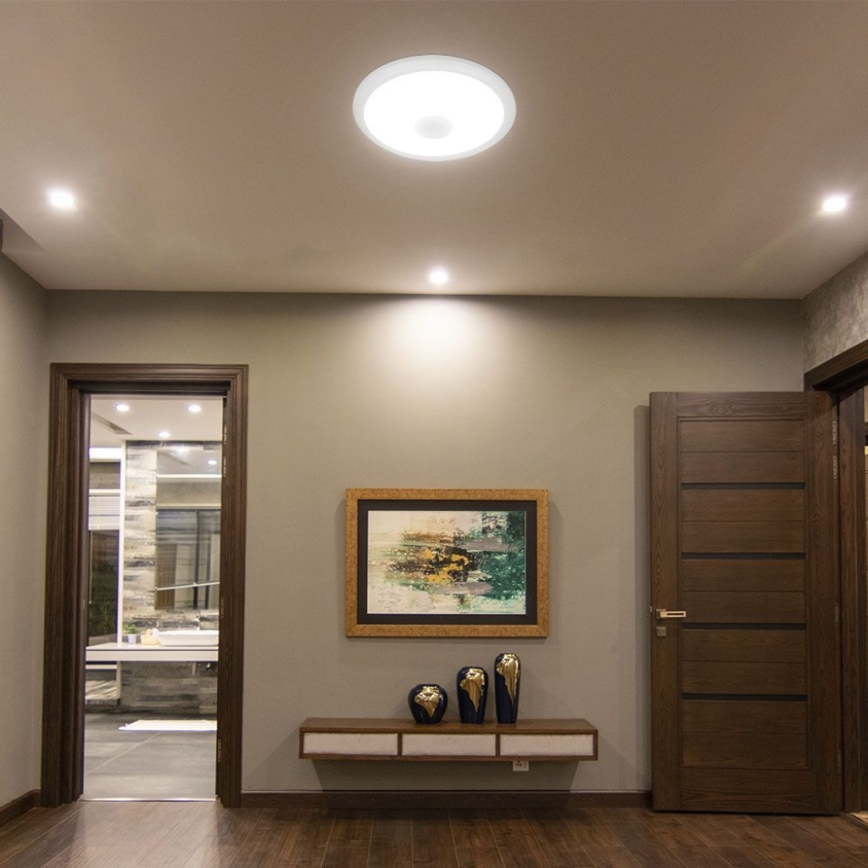 LED taklampa med sensor SAMSUNG CHIP LED/12W/230V 3000/4000/6000K diameter 29 cm vit