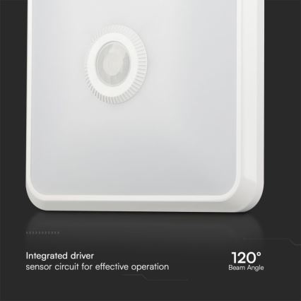 LED taklampa med sensor SAMSUNG CHIP LED/12W/230V 3000/4000/6000K 25x25 cm vit