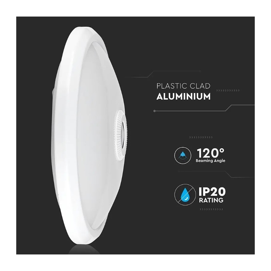 LED Taklampa med sensor SAMSUNG CHIP LED/12W/230V 4000K Ø 29 cm