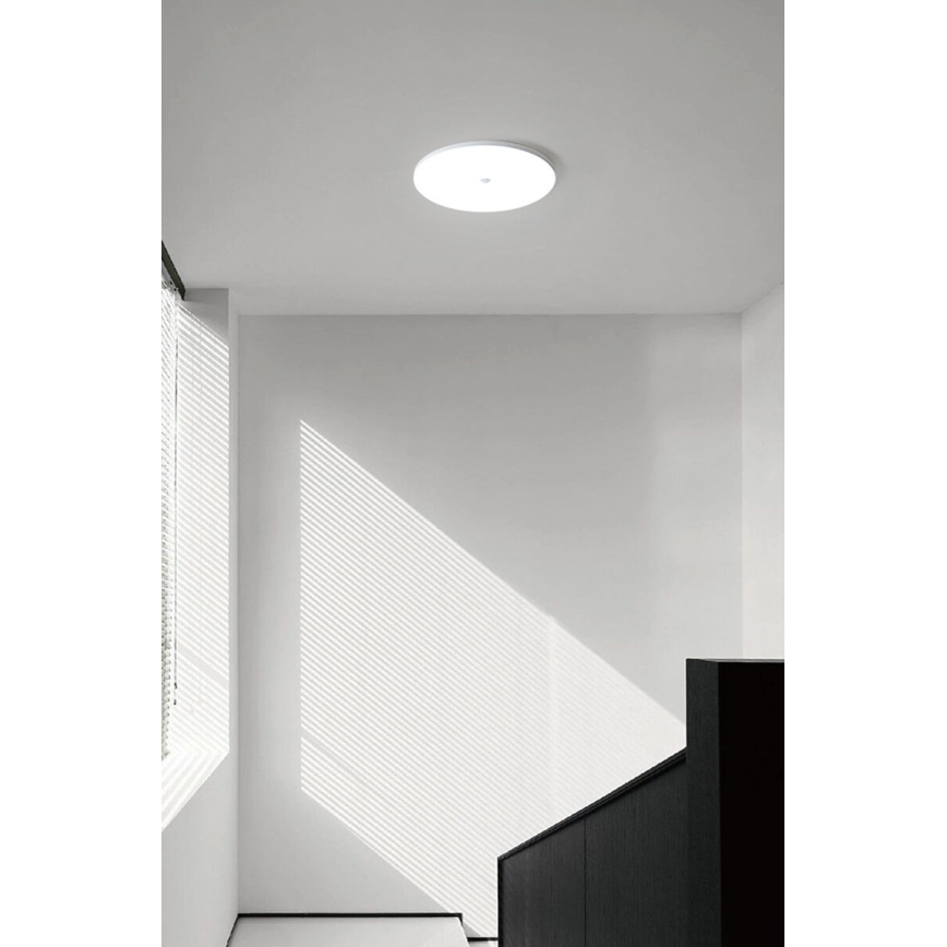 LED-taklampa med skymnings- och rörelsesensor MORETTI LED/24W/230V Ø 30 cm IP40 6500K