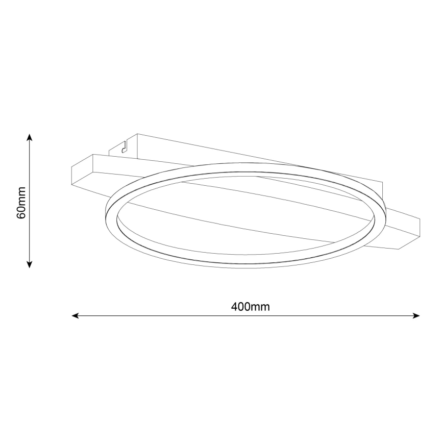 LED taklampa MELISA LED/12W/230V 30x40 cm furu