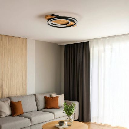 LED-taklampa MELISA LED/28W/230V 30x40 cm, furu