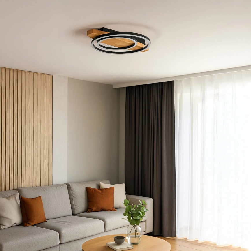 LED-taklampa MELISA LED/28W/230V 30x40 cm, furu