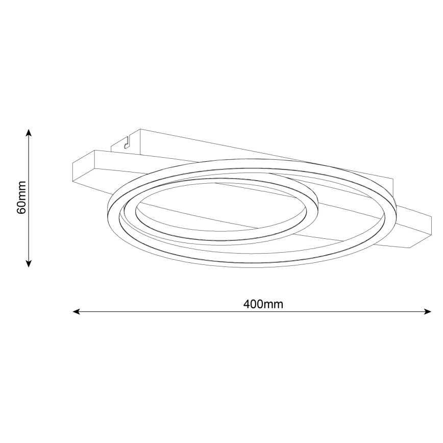 LED-taklampa MELISA LED/28W/230V 30x40 cm, furu