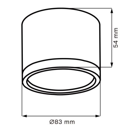 LED taklampa MIRELLA 1xGX53/6W/230V svart