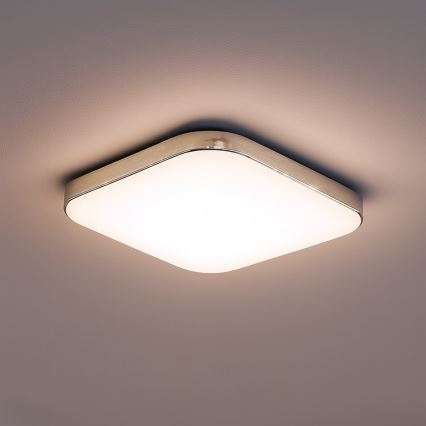LED-taklampa NEMO LED/11W/230V 26x26 cm blank krom