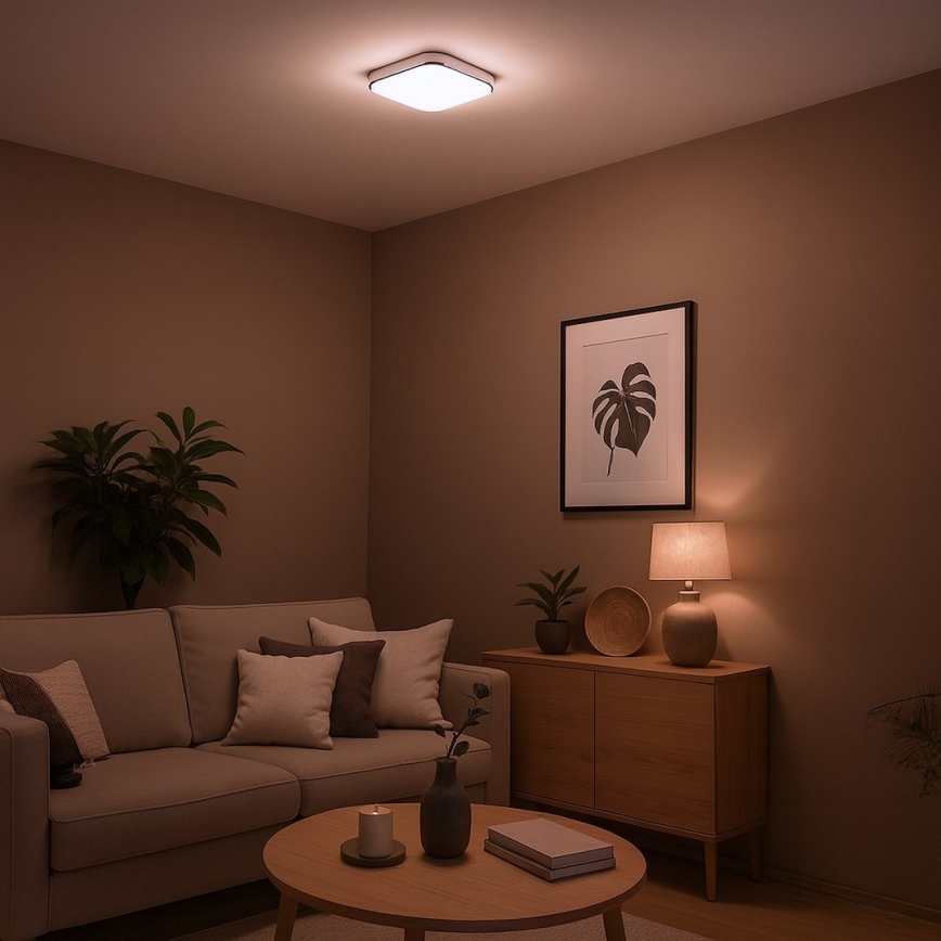 LED-taklampa NEMO LED/11W/230V 26x26 cm blank krom